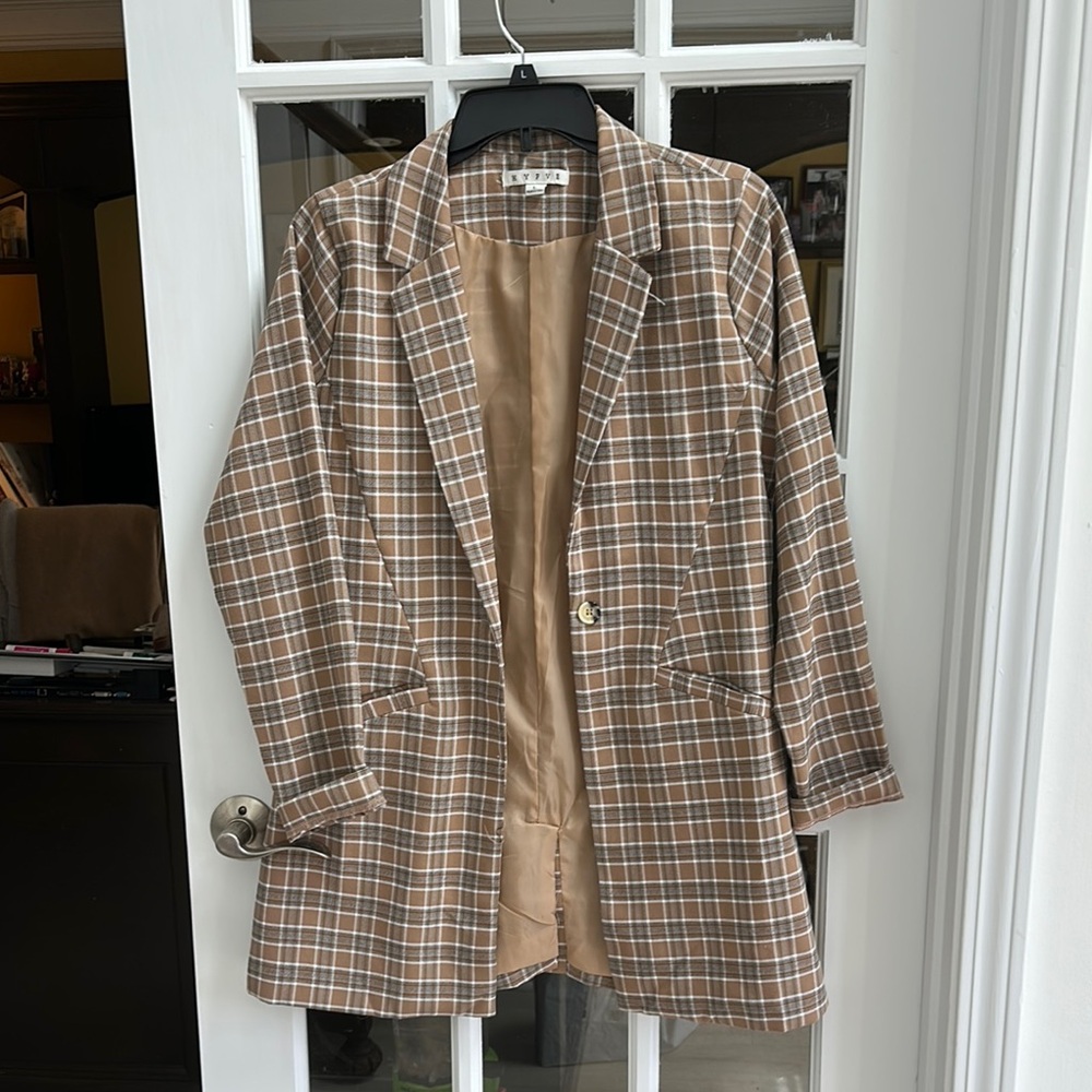 HYFVE Brown Plaid Blazer